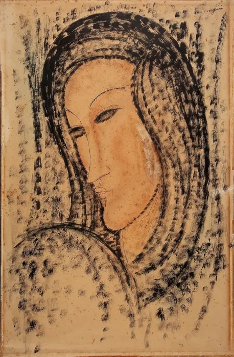 Framed Print : Portrait of a Young Widow. Creator: Modigliani, Amedeo (1884-1920) Framed Print : Portrait of a Young Widow. Creator: Modigliani, Amedeo (1884-1920)