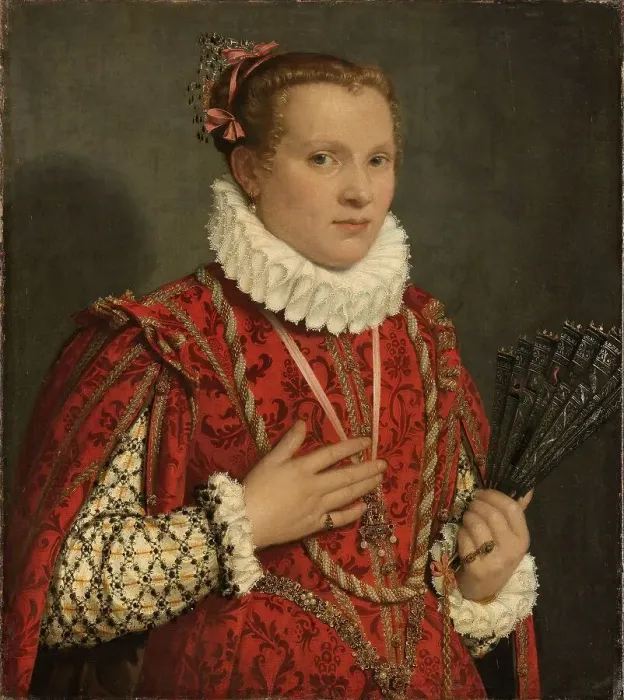 Framed Print : Portrait of a young Woman, 1560-1578. Creator: Giovan Battista Moroni Framed Print : Portrait of a young Woman, 1560-1578. Creator: Giovan Battista Moroni