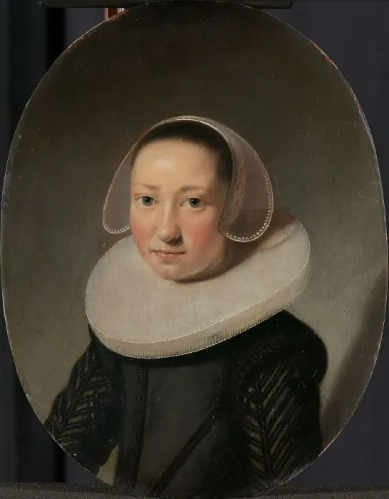 Framed Print : Portrait of a young Woman, 1637. Creator: Anon Framed Print : Portrait of a young Woman, 1637. Creator: Anon