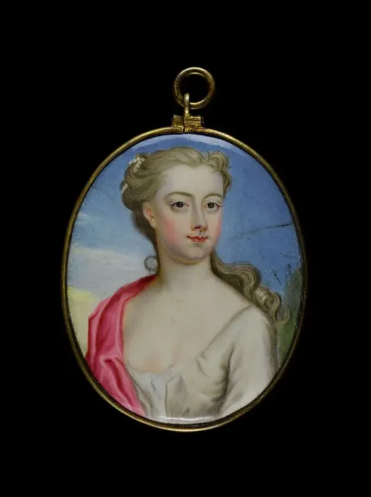 Framed Print : Portrait of a young woman, between 1700 and 1740. Creator: English School Framed Print : Portrait of a young woman, between 1700 and 1740. Creator: English School
