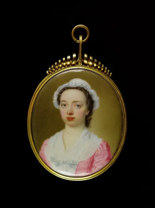 Framed Print : Portrait of a young woman, between 1700 and 1750. Creator: English School Framed Print : Portrait of a young woman, between 1700 and 1750. Creator: English School