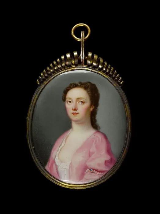 Framed Print : Portrait of a young woman, between 1700 and 1750. Creator: English School Framed Print : Portrait of a young woman, between 1700 and 1750. Creator: English School