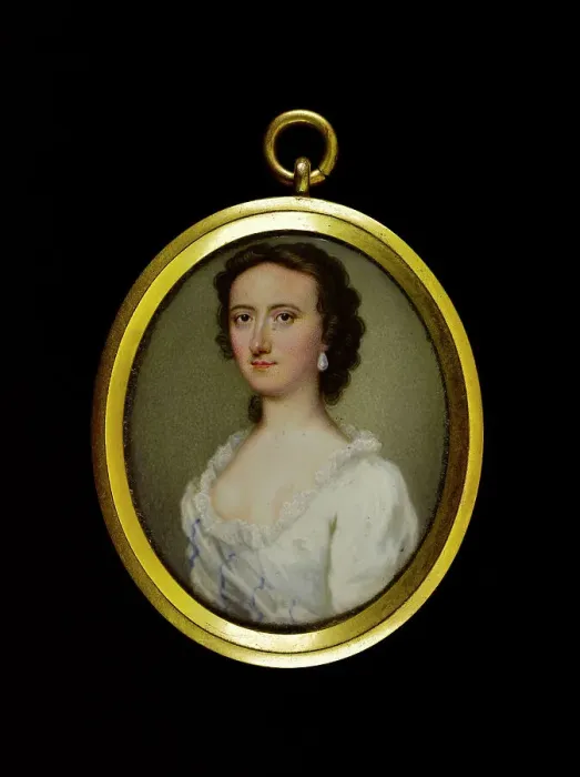 Framed Print : Portrait of a young woman, between 1700 and 1750. Creator: English School Framed Print : Portrait of a young woman, between 1700 and 1750. Creator: English School