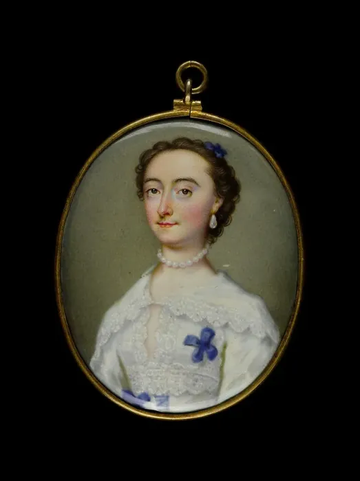 Framed Print : Portrait of a young woman, between 1700 and 1750. Creator: English School Framed Print : Portrait of a young woman, between 1700 and 1750. Creator: English School
