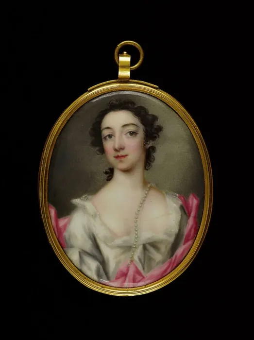 Framed Print : Portrait of a young woman, between 1700 and 1750. Creator: English School Framed Print : Portrait of a young woman, between 1700 and 1750. Creator: English School