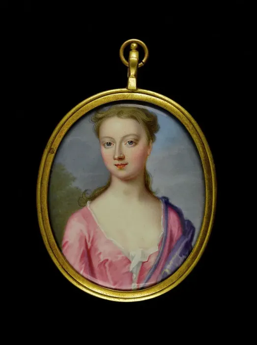 Framed Print : Portrait of a young woman, between 1725 and 1750. Creator: English School Framed Print : Portrait of a young woman, between 1725 and 1750. Creator: English School