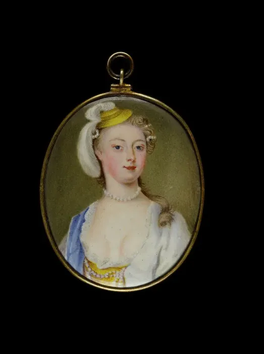 Framed Print : Portrait of a young woman, between 1725 and 1750. Creator: English School Framed Print : Portrait of a young woman, between 1725 and 1750. Creator: English School