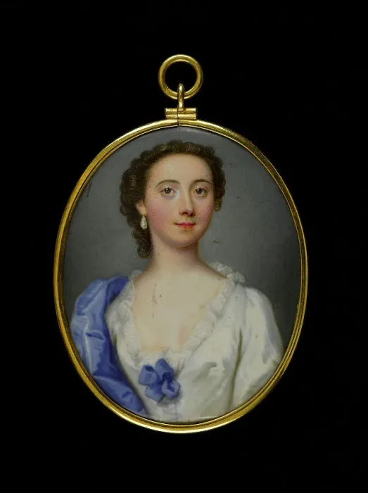 Framed Print : Portrait of a young woman, between 1725 and 1750. Creator: English School Framed Print : Portrait of a young woman, between 1725 and 1750. Creator: English School