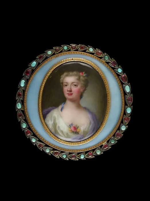 Framed Print : Portrait of a young woman, between 1725 and 1750. Creator: English School Framed Print : Portrait of a young woman, between 1725 and 1750. Creator: English School