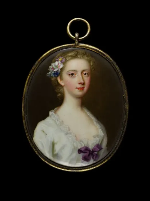 Framed Print : Portrait of a young woman, between 1750 and 1775. Creator: English School Framed Print : Portrait of a young woman, between 1750 and 1775. Creator: English School