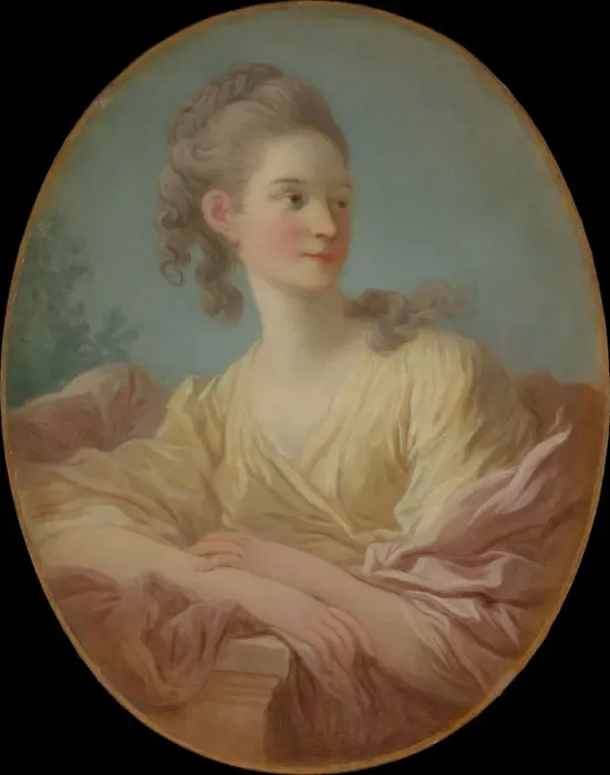 Framed Print : Portrait of a Young Woman, 1770s. Creator: Jean-Honore Fragonard Framed Print : Portrait of a Young Woman, 1770s. Creator: Jean-Honore Fragonard