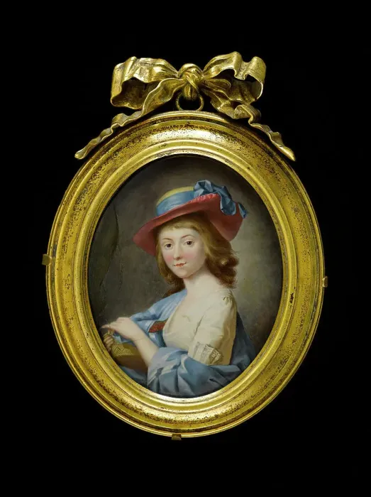 Framed Print : Portrait of a young woman, between 1790 and 1810. Creator: English School Framed Print : Portrait of a young woman, between 1790 and 1810. Creator: English School
