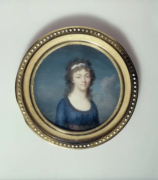 Framed Print : Portrait of a young woman, between 1794 and 1795. Creator: Jean Baptiste Jacques Augustin Framed Print : Portrait of a young woman, between 1794 and 1795. Creator: Jean Baptiste Jacques Augustin