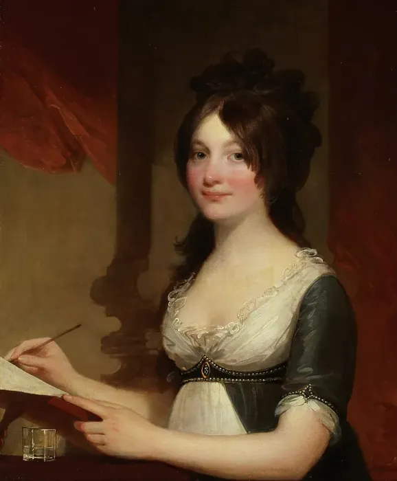 Framed Print : Portrait of a Young Woman, about 1802-1804. Creator: Gilbert Stuart Framed Print : Portrait of a Young Woman, about 1802-1804. Creator: Gilbert Stuart