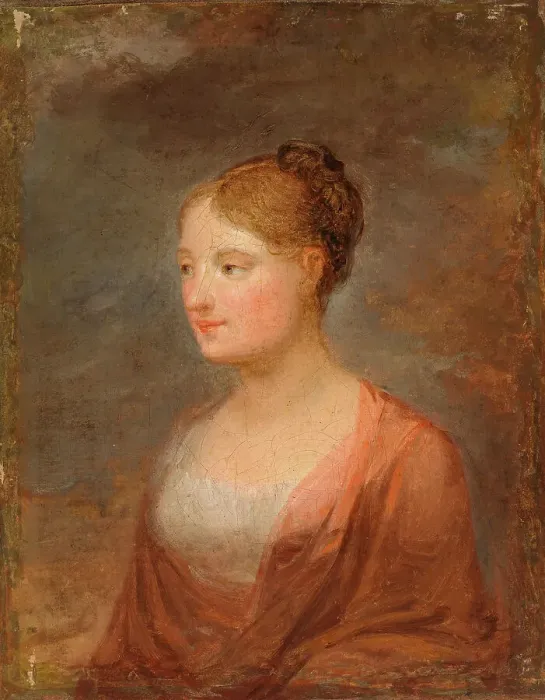 Framed Print : Portrait of a Young Woman, 1809. Creator: Alexander Lauréus Framed Print : Portrait of a Young Woman, 1809. Creator: Alexander Lauréus