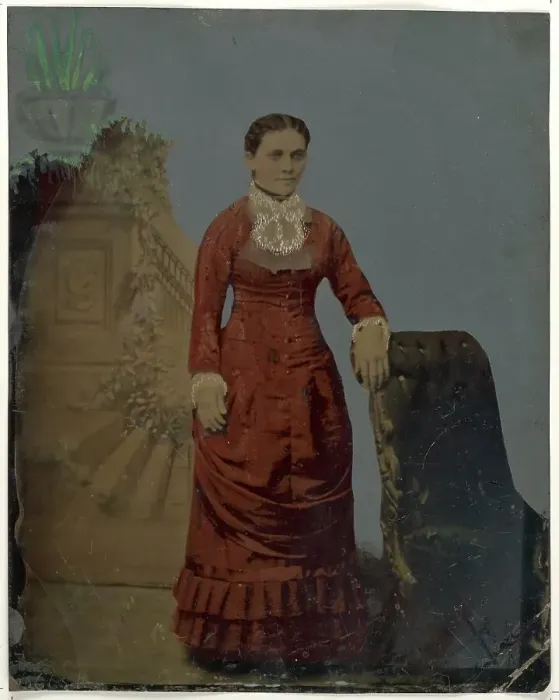 Framed Print : Portrait of young woman, 1860s-1880s. Creator: Unknown Framed Print : Portrait of young woman, 1860s-1880s. Creator: Unknown