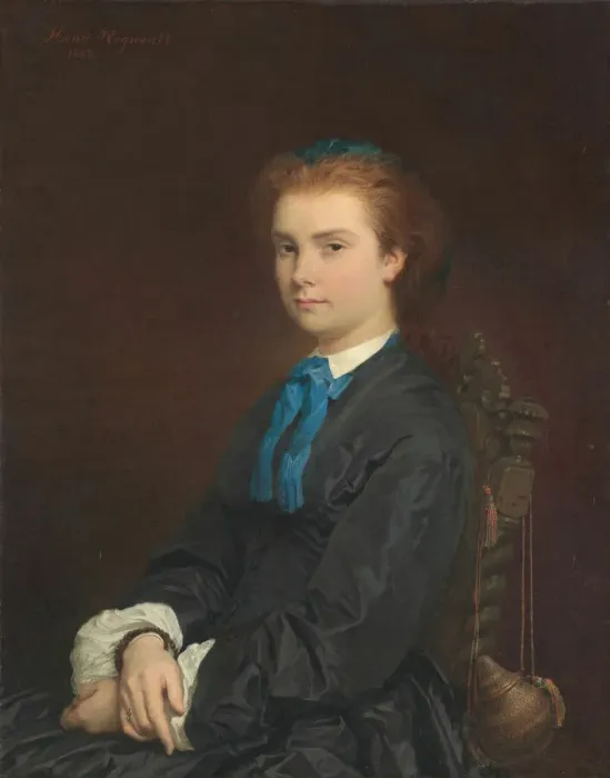 Framed Print : Portrait of a Young Woman, 1863. Creator: Henri Alexandre Georges Regnault Framed Print : Portrait of a Young Woman, 1863. Creator: Henri Alexandre Georges Regnault