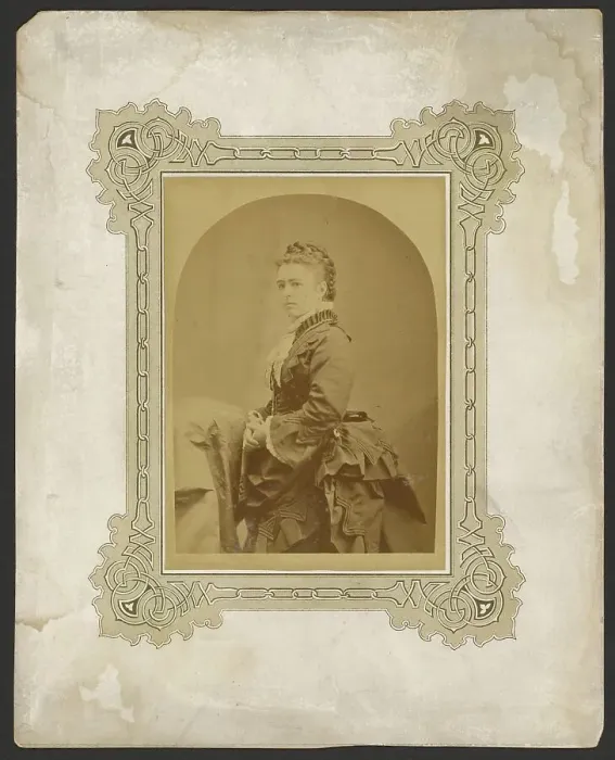 Framed Print : Portrait of young woman, about 1870-1880. Creator: Unknown Framed Print : Portrait of young woman, about 1870-1880. Creator: Unknown