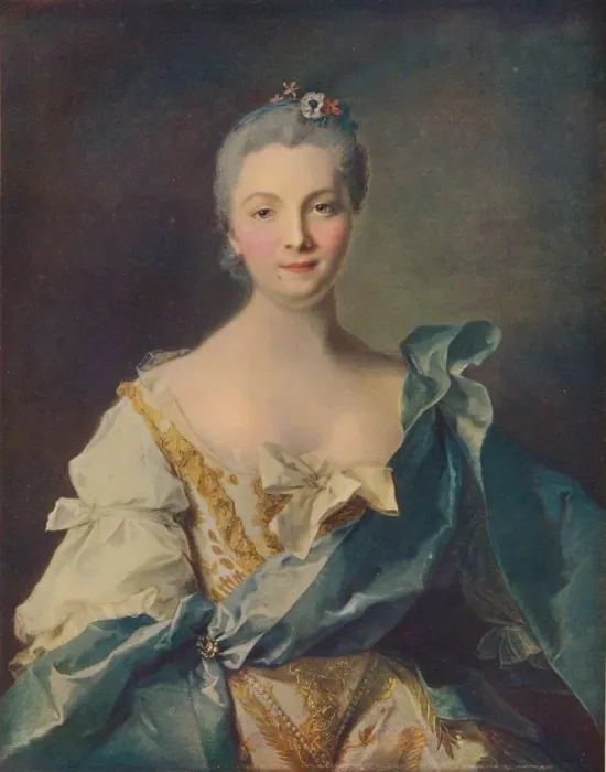 Framed Print : Portrait of a Young Woman, 18th century. Artist: Jean-Marc Nattier Framed Print : Portrait of a Young Woman, 18th century. Artist: Jean-Marc Nattier