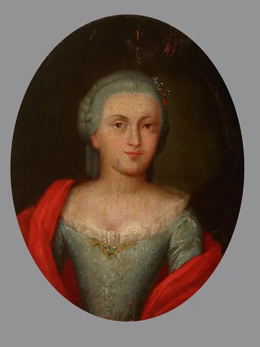 Framed Print : Portrait of a Young Woman, 18th century. Creator: Unknown Framed Print : Portrait of a Young Woman, 18th century. Creator: Unknown