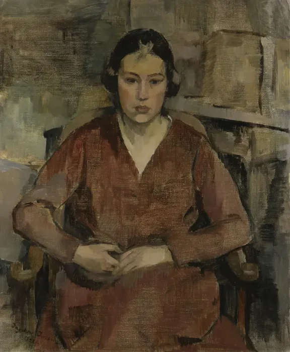 Framed Print : Portrait of a young Woman, 1921. Creator: Ingeborg Jensen Framed Print : Portrait of a young Woman, 1921. Creator: Ingeborg Jensen