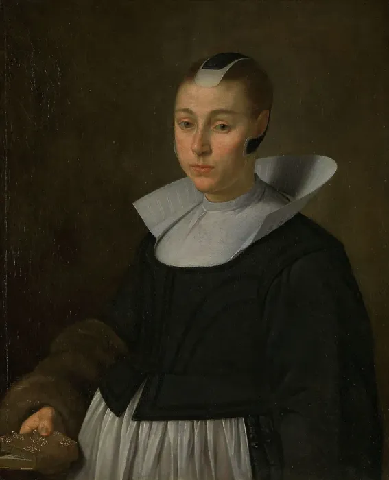 Framed Print : Portrait of young woman, beginning of 17th century. Creator: Unknown Framed Print : Portrait of young woman, beginning of 17th century. Creator: Unknown