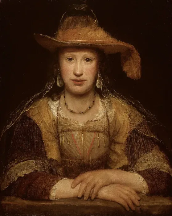 Framed Print : Portrait of a Young Woman, c. 1690. Creator: Aert de Gelder Framed Print : Portrait of a Young Woman, c. 1690. Creator: Aert de Gelder