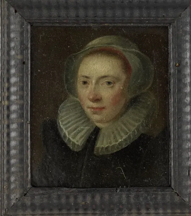 Framed Print : Portrait of a young Woman, c.1590. Creator: Anon Framed Print : Portrait of a young Woman, c.1590. Creator: Anon