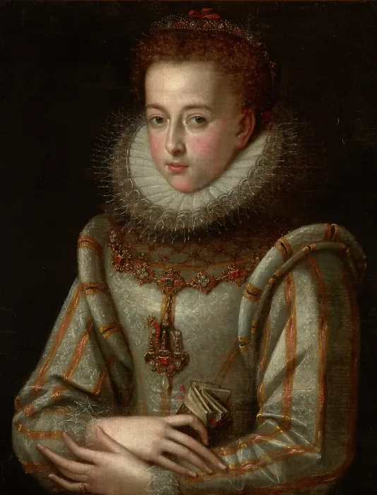 Framed Print : Portrait of a Young Woman, c1600. Creator: Unknown Framed Print : Portrait of a Young Woman, c1600. Creator: Unknown