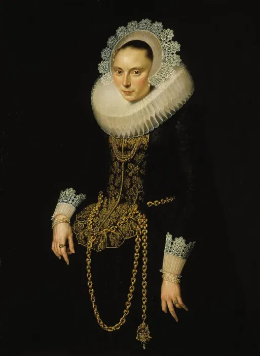 Framed Print : Portrait of a Young Woman, c1610s. Creator: Cornelis Pietersz. van der Voort Framed Print : Portrait of a Young Woman, c1610s. Creator: Cornelis Pietersz. van der Voort