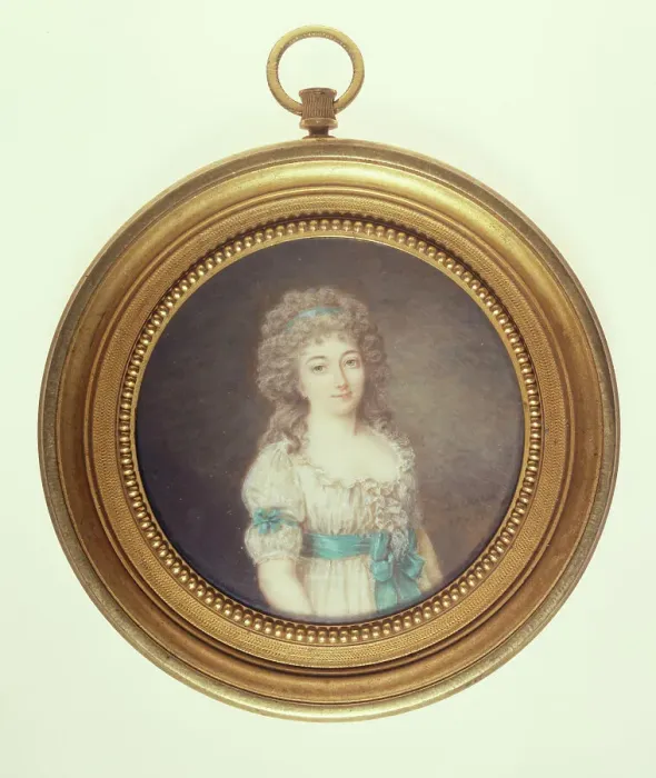 Framed Print : Portrait of a young woman, c1795. Creator: Jeanne Philiberte Ledoux Framed Print : Portrait of a young woman, c1795. Creator: Jeanne Philiberte Ledoux