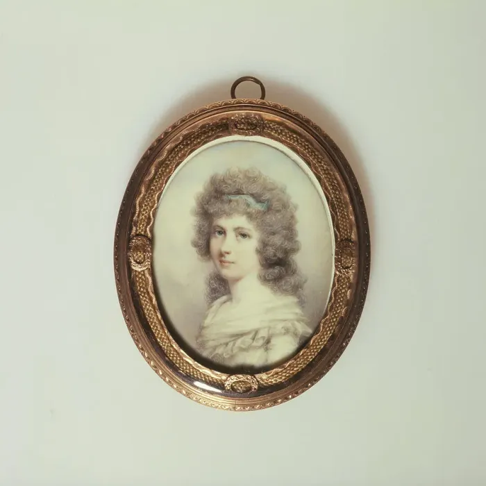 Framed Print : Portrait of a young woman, c1800. Creator: George Engleheart Framed Print : Portrait of a young woman, c1800. Creator: George Engleheart