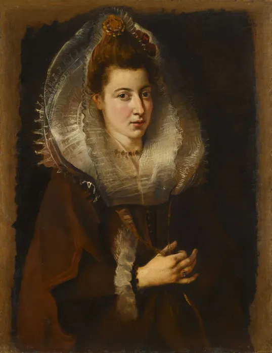 Framed Print : Portrait of a Young Woman with a chain, 1605-1606. Creator: Rubens, Pieter Paul (1577-1640) Framed Print : Portrait of a Young Woman with a chain, 1605-1606. Creator: Rubens, Pieter Paul (1577-1640)