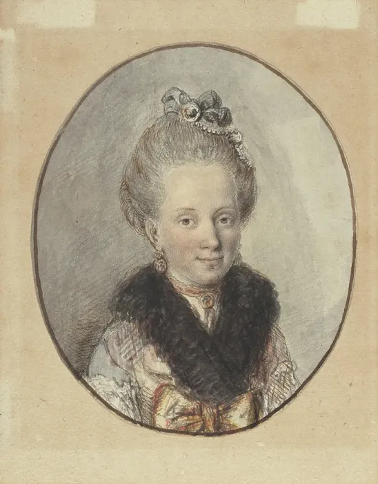 Framed Print : Portrait of a Young Woman with a Fur Collar, 1760s or early 1770s. Creator: Christian Wilhelm Ernst Dietrich Framed Print : Portrait of a Young Woman with a Fur Collar, 1760s or early 1770s. Creator: Christian Wilhelm Ernst Dietrich