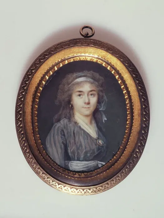 Framed Print : Portrait of a young woman in mourning, c1795. Creator: Marie Gabrielle Capet Framed Print : Portrait of a young woman in mourning, c1795. Creator: Marie Gabrielle Capet