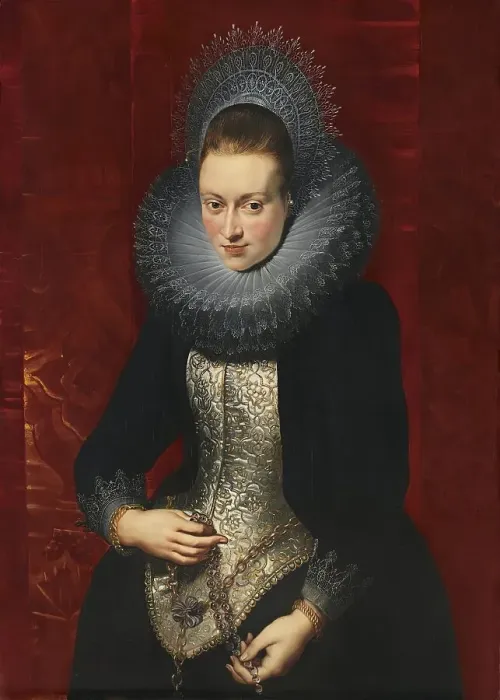 Framed Print : Portrait of a Young Woman with a Rosary, 1609. Creator: Peter Paul Rubens Framed Print : Portrait of a Young Woman with a Rosary, 1609. Creator: Peter Paul Rubens