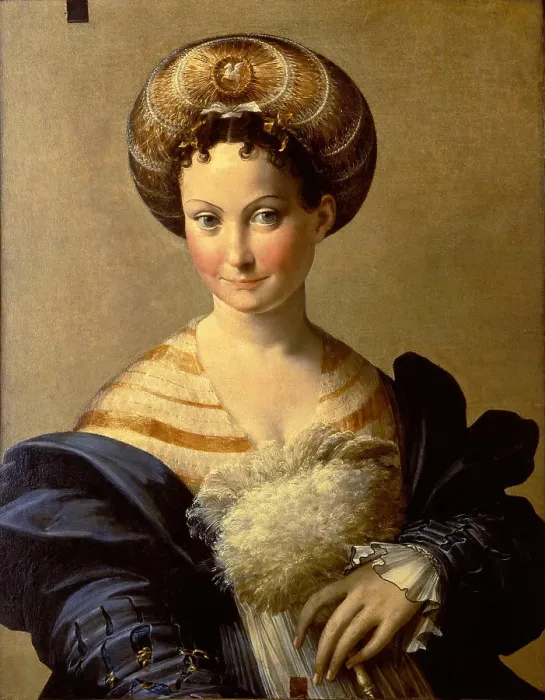 Framed Print : Portrait of a Young Woman (Turkish Slave), ca 1532. Artist: Parmigianino (1503-1540) Framed Print : Portrait of a Young Woman (Turkish Slave), ca 1532. Artist: Parmigianino (1503-1540)
