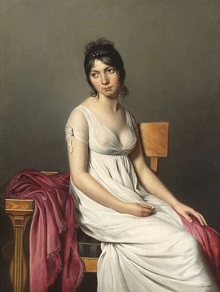 Portrait of a Young Woman in White, c. 1798. Creator: Anon