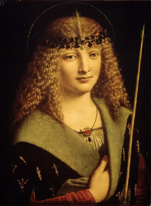 Framed Print : Portrait of a Youth as Saint Sebastian, c1500. Artist: Giovanni Antonio Boltraffio Framed Print : Portrait of a Youth as Saint Sebastian, c1500. Artist: Giovanni Antonio Boltraffio