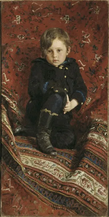 Framed Print : Portrait of Yury Repin, the Artists Son, 1882. Artist: Repin, Ilya Yefimovich (1844-1930) Framed Print : Portrait of Yury Repin, the Artists Son, 1882. Artist: Repin, Ilya Yefimovich (1844-1930)