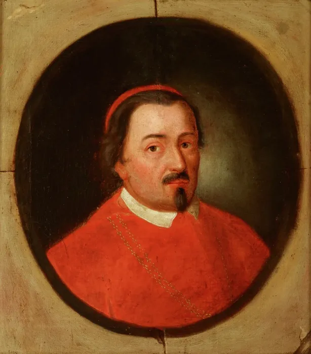Framed Print : Portrait of Zbigniew Olesnicki (1389-1455) Debno Coat of Arms, Bishop of Krakow...between 1777-1788. Creator: Friedrich Kloss Framed Print : Portrait of Zbigniew Olesnicki (1389-1455) Debno Coat of Arms, Bishop of Krakow...between 1777-1788. Creator: Friedrich Kloss