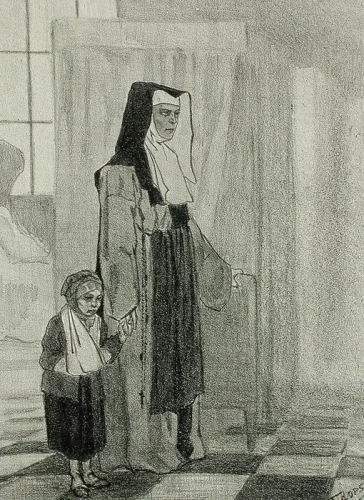 Framed Print : Portraits, 1857. Creator: Félicien Rops