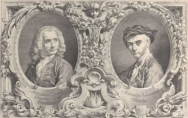 Portraits of Canaletto and Visentini, 1735. 1735. Creator: Antonio Visentini