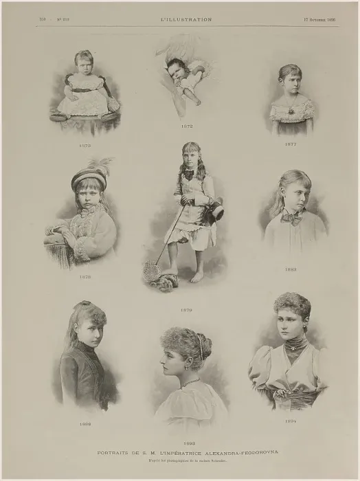 Framed Print : Portraits of Empress Alexandra Fyodorovna of Russia (1872-1918), 1896. Creator: Anonymous Framed Print : Portraits of Empress Alexandra Fyodorovna of Russia (1872-1918), 1896. Creator: Anonymous
