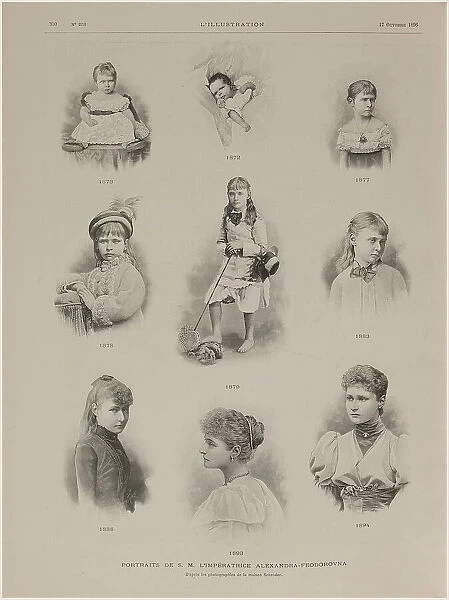 Portraits of Empress Alexandra Fyodorovna of Russia (1872-1918), 1896. Creator: Anonymous