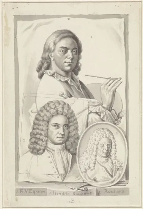 Framed Print : Portraits of Hendrik Soukens, Frans van Eynden and Roukens, 1757-1819. Creator: Roeland van Eynden Framed Print : Portraits of Hendrik Soukens, Frans van Eynden and Roukens, 1757-1819. Creator: Roeland van Eynden