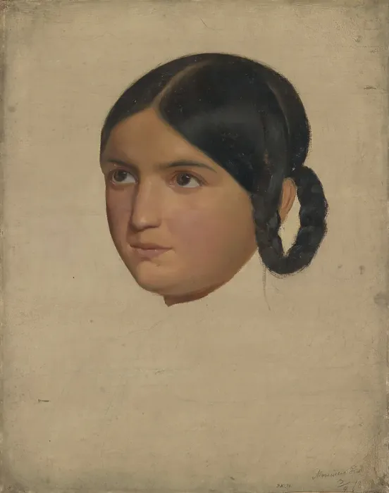 Framed Print : Portrat Study of Mariuccia, 1842. Creator: Adolph Tidemand Framed Print : Portrat Study of Mariuccia, 1842. Creator: Adolph Tidemand