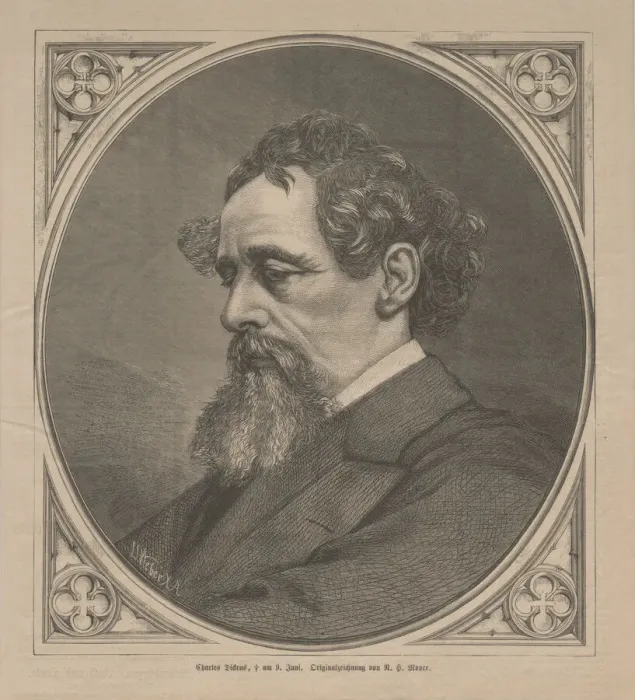 Framed Print : Portrat von Charles Dickens, 1870. Creator: Weber, Johann Jacob (1803-1880) Framed Print : Portrat von Charles Dickens, 1870. Creator: Weber, Johann Jacob (1803-1880)