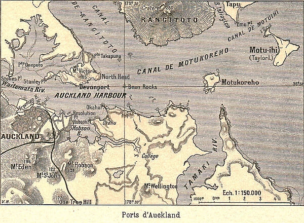 'Ports d'Auckland; Les Terres Du Pacifique, 1914. Creator: Unknown