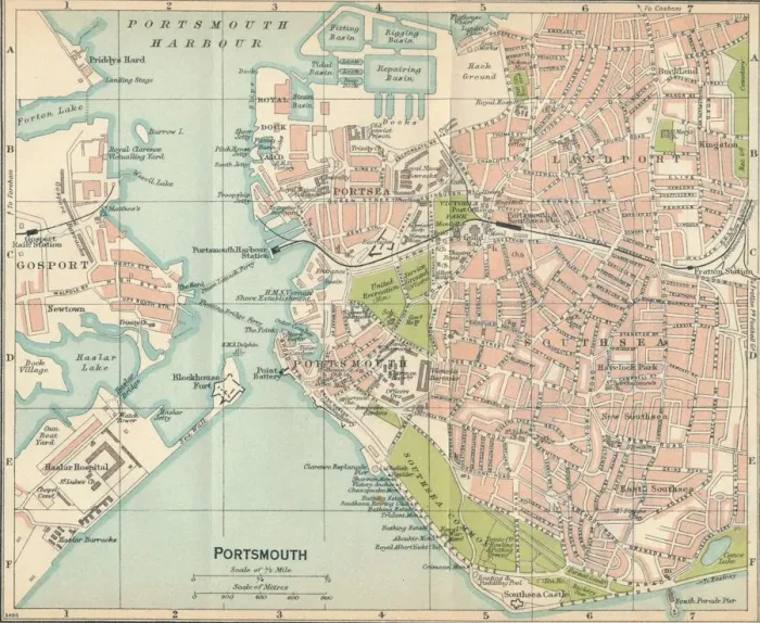Framed Print : Portsmouth, c20th Century. Artist: John Bartholomew